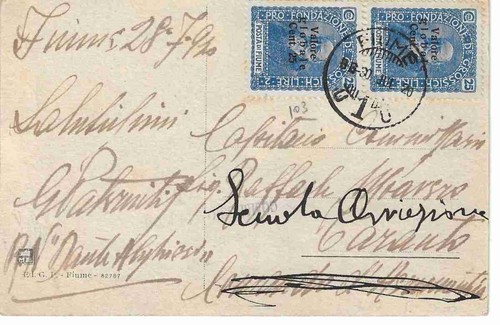 1920 fiume italia - 1920:, d'