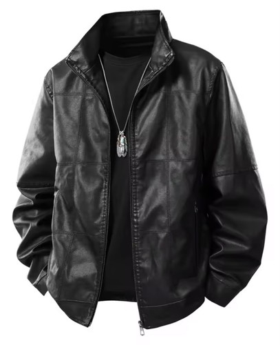 Giacca pelle uomo collo - giacca,