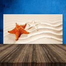 Paraschizzi da Cucina 120x60 Vetro Temperato Stelle Marine Arte della Sabbia