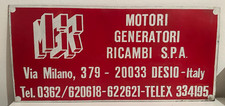 Vecchia targa in metallo - insegna/-Milano-Desio-Motori generatori ricambi