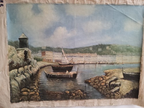 Quadro paesaggio velieri - , pesca