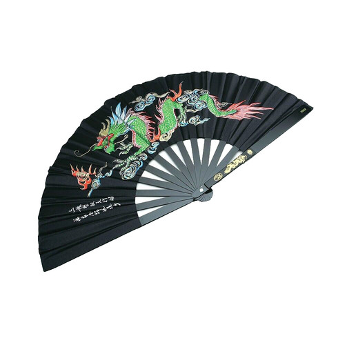 Ventaglio drago nero kung - drago, fu