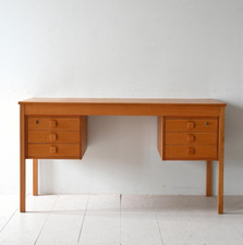 MidCentury Scrivania danese in teak chiaro, design vintage scandinavo, 60s