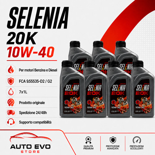 Selenia 20k 10w40 olio - 7l,