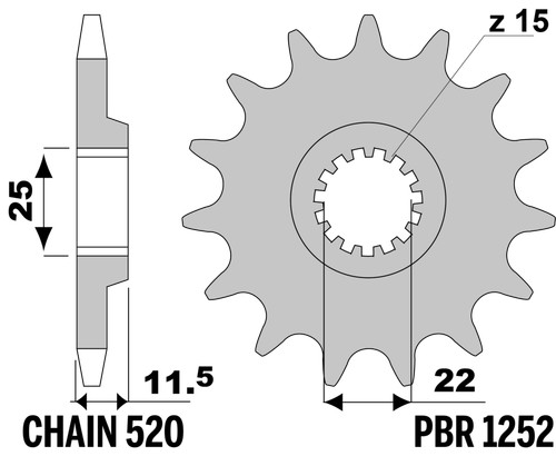 Pignone acciaio per ktm lc4 - pignone,