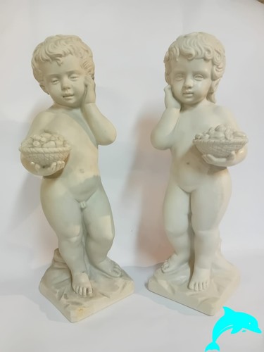 Scultura coppia puttini - scultura, in