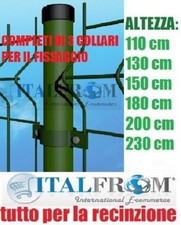 PALO TONDO PALETTO RECINZIONE RETE METALLICA ELETTROSALDATA A PANNELLO MODULARE