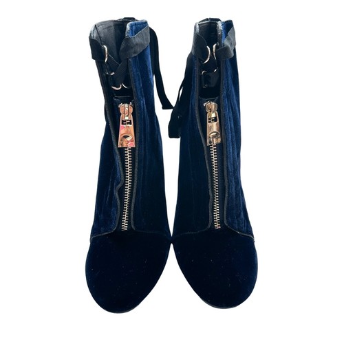 Stivaletti stringati zara - zara, blu
