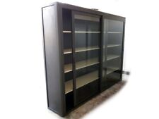 VETRINA TELAIO DI ALLUMINIO COMPLETA DI PORTE SCORREVOLI CON VETRI 4 RIPIANI