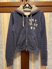 Abercrombie & Fitch felpa con cappuccio colore blu Tg.S
