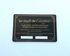 CARTIER Warranty Garanzia Guarantee Card Booklet Must De Cartier (Unwritten)