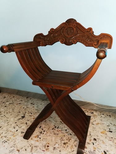 Sedia savonarola noce - sedia,
