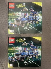 LEGO Alien Conquest 7066 Manuale Istruzioni Quartier Generale Difesa della Terra 2 Libretti 2011