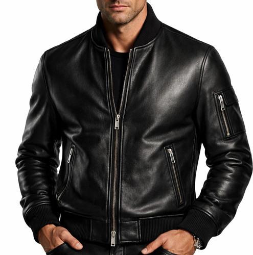 Giubbotto bomber uomo nero