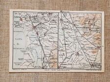 Carta geografica cartina del 1918 Oristano Terralba Pabillonis Sardegna T.C.I.