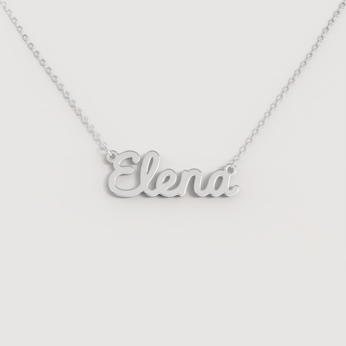 Collana nome donna acciaio - collana,