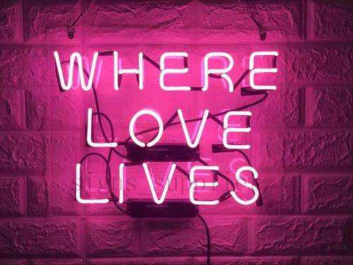 Insegna neon dove vive - neon, 20"dove