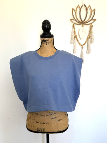Felpa smanicata blu zara - smanicata,