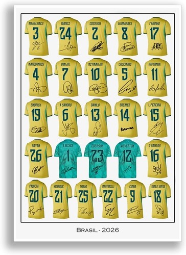 Poster brasile squadra - poster,
