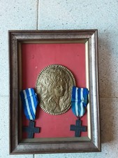 2 Medaglia Regno d'Italia Croce Al Merito I Guerra Mondiale +cornice