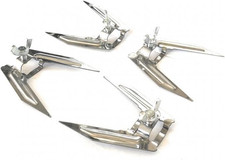 Fermacarne in Acciaio Inox N 4 Pezzi per Spiedo Piatto Largo Mm15 Spesso Mm6