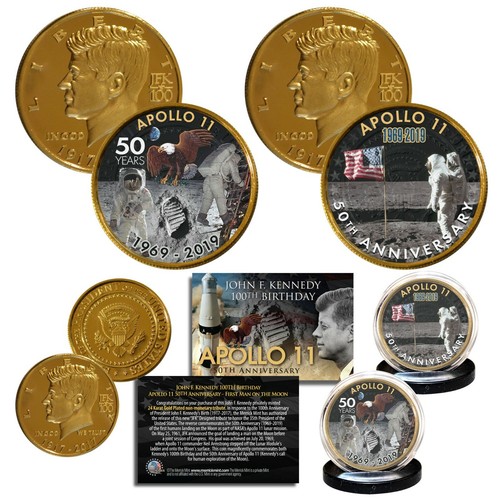 Set monete apollo man on - apollo, 11