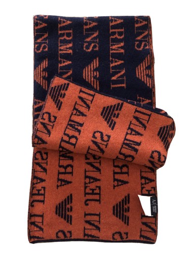 Armani sciarpa lana unisex - armani, blu