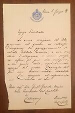 Lettera autografa di Antonio Cefaly