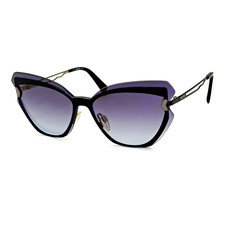 Occhiali da sole donna just cavalli metallo neri sunglasses gatto cat eye