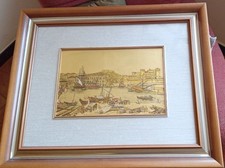 Quadro Foglia Oro Dipinto A