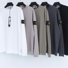 New Stone Island Warm Long Sleeved Casual Men's and Women's Round Neck Hoodie UK