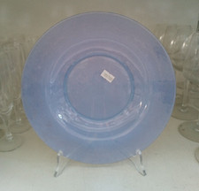 Piatto Fondo Effetre Murano Azzurro Opalino  23,5cm Vintage