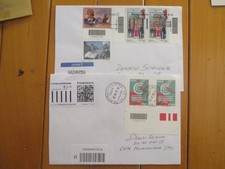 italia 2017 nr 2 buste affrancate con Cb e viaggiate