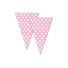 10 CONI PLASTICA POIS FUCSIA