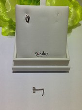 Orecchini donna oro bianco 9 kt diamanti yukiko cielo venezia a lobo 