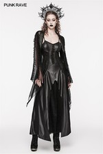 Abito da sera lungo nero PUNK