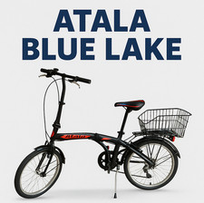 Bicicletta pieghevole Atala Blue Lake – Cambio Shimano 6 velocità – Cestino post
