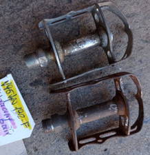 VECCHI PEDALI RACING ACCIAIO LINEA ECONOMICA PEDALI UTILIZZABILI BICI CORSA ANTICHI