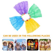 4 PCS Hawaii Style Gonne Gonne Stage Performance Costumi Party Panno Accessori