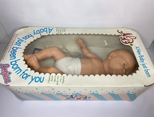 Bambola bambino Berjusa vintage anatomicamente corretta con scatola e documenti