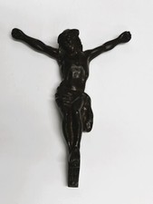 GESU' CROCIFISSO ANTICO IN BRONZO FINE 800 MOLTO BELLO 14 X 11 CM. CIRCA