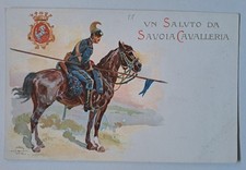 CARTOLINA POSTALE MILITARE SAVOIA CAVALLERIA. PRIMI '900.