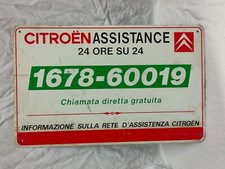 Targa Cartello Insegna Autofficina CITROEN ASSISTANCE  in alluminio  cm 40 x 25