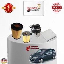 KIT TAGLIANDO 4 FILTRI FORD C-MAX 1.6 TDCI 66KW 90CV DAL  2008 -> 2010