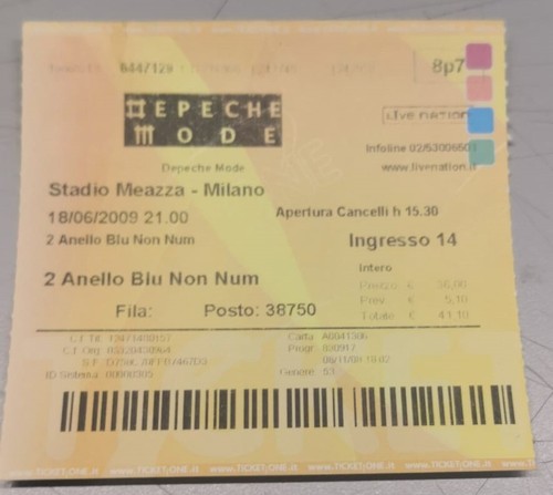 Biglietto depeche mode tour - depeche,