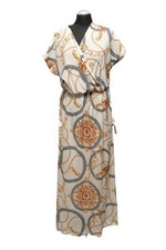 Maxi Abito 36 Beige Con
