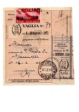 Sardegna , Repubblica , 1951 , vaglia postale da Montevecchio , Miniera