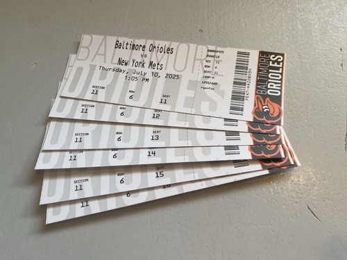 Biglietto orioles mets - vs,