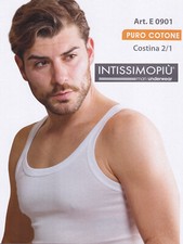 Canotta vogatore uomo spalla stretta cotone costina 2/1 INTIMISSIMOPIU' 6 pezzi.