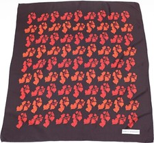 Sciarpa seta vintage - foglie